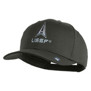 USSF with Delta Embroidered Solid Cotton Twill Pro Style Cap - Charcoal OSFM