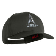 USSF with Delta Embroidered Solid Cotton Twill Pro Style Cap - Charcoal OSFM