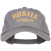 Hustle Veteran Embroidered Washed Cap