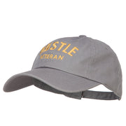 Hustle Veteran Embroidered Washed Cap