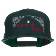 Haunted House Embroidered Snapback Cap