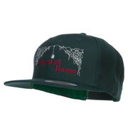 Haunted House Embroidered Snapback Cap