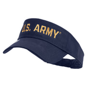 Licensed Golden US Army Embroidered Cotton Twill Sun Visor - Navy OSFM