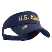 Licensed Golden US Army Embroidered Cotton Twill Sun Visor - Navy OSFM