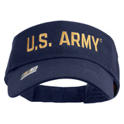 Licensed Golden US Army Embroidered Cotton Twill Sun Visor - Navy OSFM