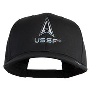 USSF with Delta Embroidered Solid Cotton Twill Pro Style Cap - Black OSFM