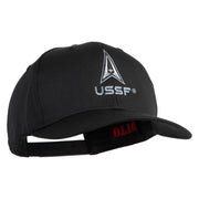 USSF with Delta Embroidered Solid Cotton Twill Pro Style Cap - Black OSFM