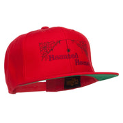 Haunted House Embroidered Snapback Cap