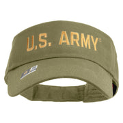Licensed Golden US Army Embroidered Cotton Twill Sun Visor - Khaki OSFM