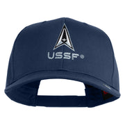USSF with Delta Embroidered Solid Cotton Twill Pro Style Cap - Navy OSFM