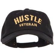 Hustle Veteran Embroidered Washed Cap