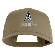 USSF with Delta Embroidered Solid Cotton Twill Pro Style Cap - Khaki OSFM