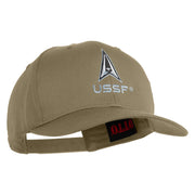 USSF with Delta Embroidered Solid Cotton Twill Pro Style Cap - Khaki OSFM