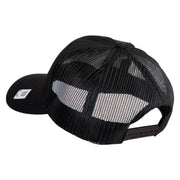 Once  A Marine Always a Marine Embroidered 6 Panel Structured Cotton Twill Mesh Cap Made in USA - Black OSFM