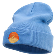 Arizona Sunshine Icon Embroidered 12 Inch Long Knitted Beanie - Sky-Blue OSFM