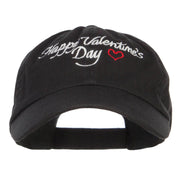 Happy Valentine's Day Embroidered Low Cap