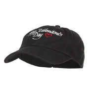 Happy Valentine's Day Embroidered Low Cap