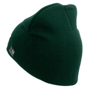Licensed Golden US Army Embroidered 8 Inch Knitted Short Beanie - Dk-Green OSFM
