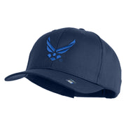 US Air Force Wing Embroidered Solid Cotton Twill Pro Cap - Navy OSFM