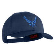 US Air Force Wing Embroidered Solid Cotton Twill Pro Cap - Navy OSFM