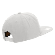 Licensed Eagle Navy Retired Embroidered Wool Blend Prostyle Snapback Cap - White OSFM