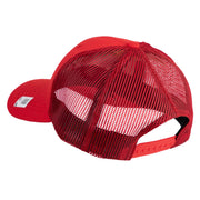 Once  A Marine Always a Marine Embroidered 6 Panel Structured Cotton Twill Mesh Cap Made in USA - Red OSFM