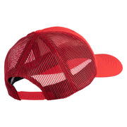 Once  A Marine Always a Marine Embroidered 6 Panel Structured Cotton Twill Mesh Cap Made in USA - Red OSFM