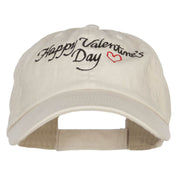 Happy Valentine's Day Embroidered Low Cap