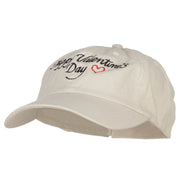 Happy Valentine's Day Embroidered Low Cap