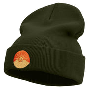 Arizona Sunshine Icon Embroidered 12 Inch Long Knitted Beanie - Olive OSFM