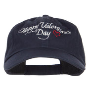 Happy Valentine's Day Embroidered Low Cap