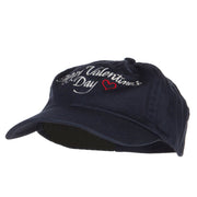 Happy Valentine's Day Embroidered Low Cap