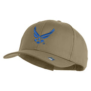 US Air Force Wing Embroidered Solid Cotton Twill Pro Cap - Khaki OSFM