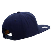 Licensed Eagle Navy Retired Embroidered Wool Blend Prostyle Snapback Cap - Navy OSFM