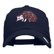 Hedgehog Embroidered Low Profile Dyed Cotton Twill Cap