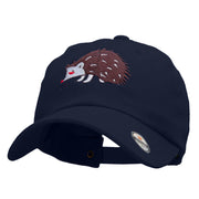 Hedgehog Embroidered Low Profile Dyed Cotton Twill Cap