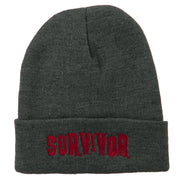 Halloween Survivor Embroidered Long Beanie