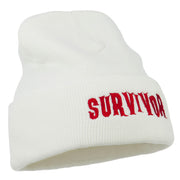 Halloween Survivor Embroidered Long Beanie