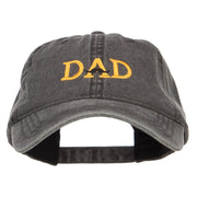 Mustache Dad Embroidered Washed Cap