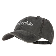 Honolulu Embroidered Washed Buckled Cap