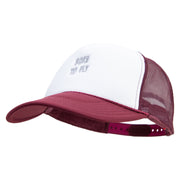 Born to Fly Embroidered Foam Panel Mesh Snapback - Maroon-White OSFM