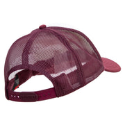 Born to Fly Embroidered Foam Panel Mesh Snapback - Maroon-White OSFM