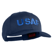 USAF Blue Letter Embroidered Solid Cotton Twill Pro Style Cap - Navy OSFM