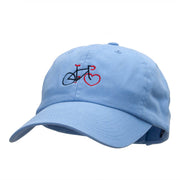 Heart Wheel Bike Embroidered Cotton Twill Cap