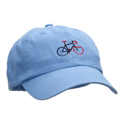 Heart Wheel Bike Embroidered Cotton Twill Cap