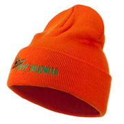 Happy Halloween Witch Hat Embroidered Long Beanie