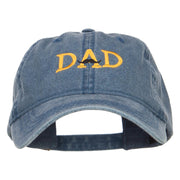 Mustache Dad Embroidered Washed Cap