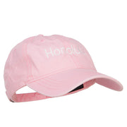 Honolulu Embroidered Washed Buckled Cap