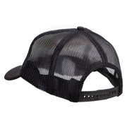 Born to Fly Embroidered Foam Panel Mesh Snapback - Black-White OSFM