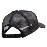 Born to Fly Embroidered Foam Panel Mesh Snapback - Black-White OSFM